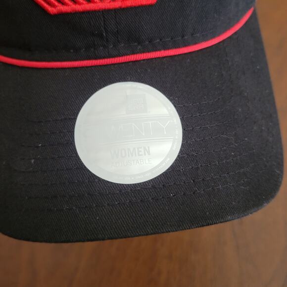 New Era Black Red Cincinnati Reds Womens 9TWENTY Hat Cap one size fits most New - Picture 6 of 10